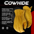 Boss Men's Durable Grain Cowhide Leather Driver Work Glove, Abrasion Resistant, Large Yellow (B81021-L)