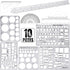 Zonon 10 Pcs Plastic Drawing Template Ruler - 12 Inch Triangular Aluminum Architect Scale Measuring Templates