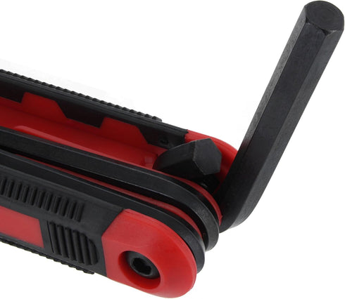 Allen Wrenches Sets, Red Folding Metric Hex Key Socket Set (8-Piece)