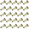 25Pcs M6 Steel Multi Grip Rivet Nuts Pre Bulbed Shank Zinc-Plated Flat Head Threaded Insert Nut Fasteners for Industrial