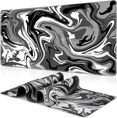 Canjoy Gaming Mouse Pad, Large Extended Fluid Pattern Mouse Mat 31.5x15.7inch for Gaming, Office & Home Use