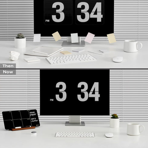 Desktop Black Glass Weekly Planner Dry Erase Whiteboard, 12x6" with Detachable Wood Stand, Small Portable Week Calendar