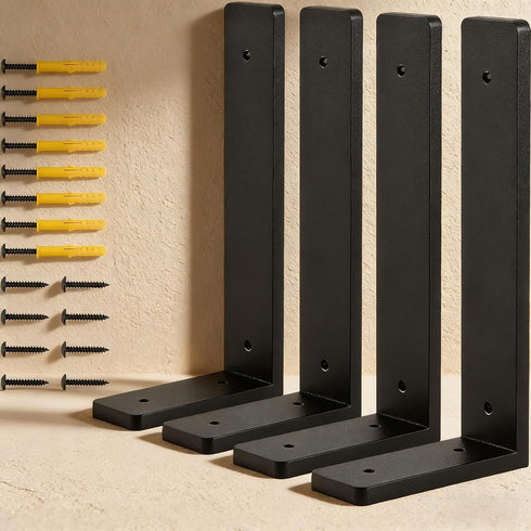 Firmetal 8"x 4"Shelf Brackets, die-cast Formation, Vertical Angle, Premium Alloy Metal Heavy Duty