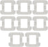 8 Pack Washable Mop Cloths for Ecovacs Winbot W1 W1 Pro Window Vacuum Cleaner Robot Replacement