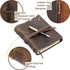 Leather Journal Embossed Cross Notebook, Handmade Travel Diary, A5 Vintage Writing Bound Journal for Men & Women,