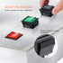 APIELE 3Pcs 3 Position Rocker Toggle Switch, DPDT 6 Pin AC 125V/10A 250V/16A with LED Light KCD2-203N (Red)