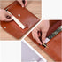 PU Leather A5 File Folder Document Holder with Snap Closure, 2 Packs (Black & Brown)