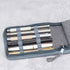 Lanxivi 12 Fountain Pen Case, Waterproof Canvas Pen Display Holder Organizer Bag, Gray Color