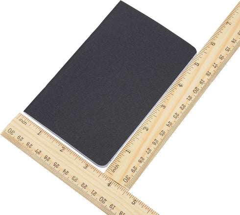 Yansanido 24 Pcs 5.5 Inch x 3.5 Inch Black Cover Pocket Notebook 32 Sheets (64 Pages) 8 mm Ruled Pages 70 Gsm Paper (Lined 24pcs) by Yansanido