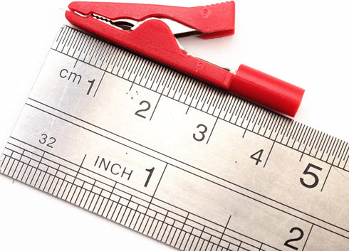 10Pcs Insulated Safety Multimeter Test Leads Red and Black with Mini Alligator Clips for 2mm Banana Plug Connector