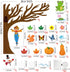 MALLMALL6 198Pcs Classroom Tree Bulletin Board Decor Seasonal Tree Summer Autumn Winter Spring Cutouts Border Set Four Seasons Chalkboard Wall Decorations for Kindergarten Elementary School Home by MALLMALL6