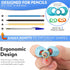 Stylo Pack of 3 Pencil Grips for Kids, Perfect Handwriting Holders for Home Schooling and Preschool Writing Tools