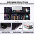 FGRWW 31.5x15.7 Purple Flowers Bookshelf Desk Mat Bookish Desk Pad Celestial Floral Books Large Mouse Pad XXL Extended