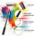 6 Paint Roller Brush Kit, FT Paint Roller Extension Poles Multi-Function Paint Roller Kit with Brush Stainless Steel