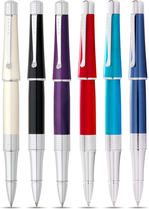 Cross Beverly Refillable Gel Ink Rollerball Pen, Medium Rollerball, Includes Premium Gift Box, Translucent Cobalt Blue