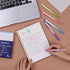 WRITECH Gel Pens Fine Point, 0.5mm Retractable Multicolor Ink, No Smear Gradient Color Aesthetic, 8ct for Journaling