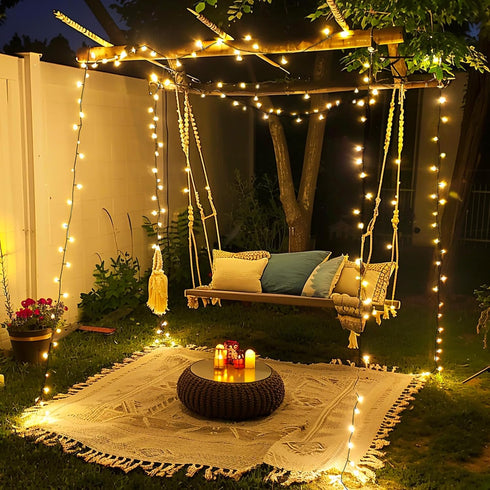 2 Pack 66 200 JMEXSUSS Solar String Lights Outdoor Waterproof, Total FT LED Solar Christmas Lights Outdoor, Twinkle