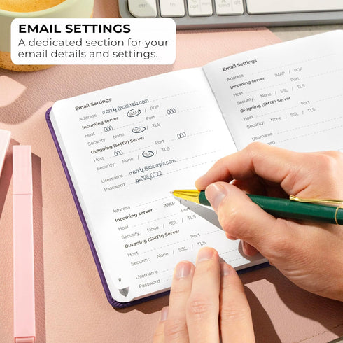 Clever Fox Password Book with Alphabetical Tabs, Internet Address Organizer Logbook for Website Logins