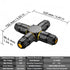 IP68 Waterproof Cable Connector, 4 Way Junction Box for Outdoor, Screwless 3 Pins Electrical Cable Protector