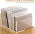 SANRUI Acrylic Desk Organizer - 5 Compartments Mail Organizer, Clear Office Organization, Multifunction Sorter