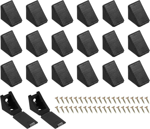 PATIKIL Plastic Corner Braces 0.83x0.83x0.67, 20 Pack L-Shape Bracket Right Angle Board
