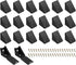 PATIKIL Plastic Corner Braces 0.83x0.83x0.67, 20 Pack L-Shape Bracket Right Angle Board