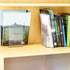 6 SUOXING PCS Clear Acrylic Book Ends for Shelves Decorative,Invisible Book Stopper with Non-Slip Mats for Heavy