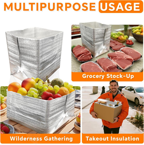Smilco Thermal Box Liners - Reusable Insulation Bags, 6 PCS for Lunch & Shopping Bags, Waterproof Insulation