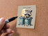 Butler in the Home Sticky Notes - 12 Pack 3"x3" with 50 Sheets Each, Cute Raccoon in Garbage Can Design