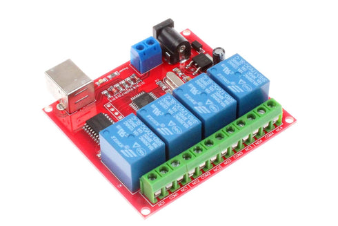 NOYITO 4-Channel 12V Computer USB Control Switch Relay Module, Plug and Play, Suitable for PC Smart Controller