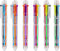IHPUKIDI 100 Pack 0.5mm 6-in-1 Multicolor Ballpoint Pen, Transparent Barrel Retractable Pens for Office School Supplies