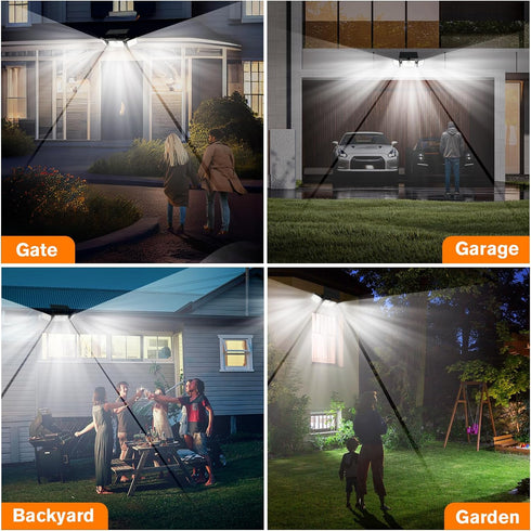 (Remote,2 Pack) MIHANI Solar Lights Outdoor, Quick Charge Solar Motion Deck Lights Outdoor for Deck with High