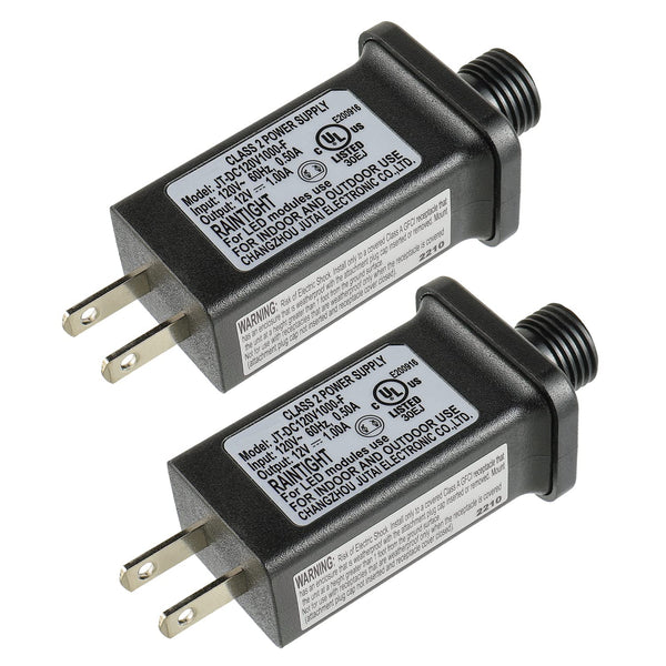 12V 12W LED Transformer Replacement Power Supply for Christmas String Light, IP44 Waterproof Low Voltage