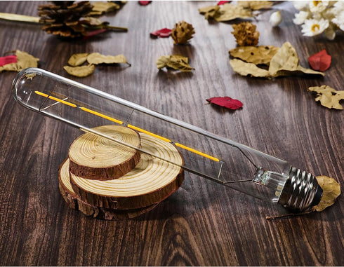 T10 Bulb,8.9 Inch Bulbs,40Watt 2700K 400lm,E26 4W t10 Bulb,LED Bulb,Dimmable Bulbs,Clear Glass,4 Pack. XININSUN Led