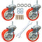 Heavy Duty Caster Wheels, Threaded Stem Casters, No Noise Swivel Locking Castor Wheels for Furniture