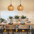 TWINKVILLA 2Pack Battery Operated Chandelier, Hanging Gazebo Lights, Cactus Shape Boho Rattan Pendant Lights Outdoor