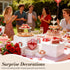 6 (8",7",6",5",4",3") Pcs Buffet Risers with Mini Sign and Maker, Food Risers Display Stands for Buffet Table Party