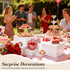 6 (8",7",6",5",4",3") Pcs Buffet Risers with Mini Sign and Maker, Food Risers Display Stands for Buffet Table Party