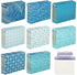 Estune 32 Pcs Hanging File Folders, Decorative Letter Size Folders with Adjustable Tabs for Office Desk