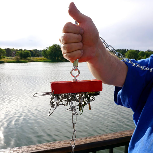 Master Magnetics Powerful Retrieving Magnet: Fishing Magnet with Eyebolt and Magnetic Shield