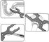 HAUTMEC 3 Way Plumber's Sink Strainer Wrench, Fits 1-3/4 inch, 2 inch, and 2-1/2 inch Nuts