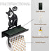 Vausart Black Cat Toilet Paper Holder with Shelf & are You Pooping Sign Farmhouse Bathroom Decor, Cute Cat Design