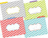 Barker Creek Chevron Designer File Folders, Set of 36, Colorful Chevrons Outside, Solid Colors Inside