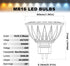 6 Pack ALIDE 5W MR16 5000K Daylight White LED Bulbs, 12V Low Voltage, Non-Dimmable for Outdoor Lighting