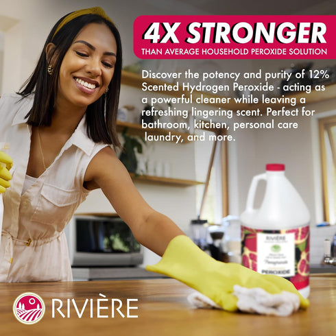 12% Rivire Scented Hydrogen Peroxide Gallon, Pomegranate