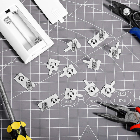 Psyqtsuary 12 Pairs Battery Contacts AA Battery Springs Battery Negative to Positive Conversion Spring Contact Plated