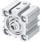Pneumatic Air Cylinder: 25mm Bore, 10mm Stroke, Thin Double Action Hydraulic Cylinder SDA 25 X 10