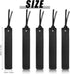 Zonon 10 Pieces Leather Bookmarks, Handmade Genuine Leather Page Markers for Book Reading Accessories (Black)