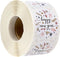 Floral Happy New Year Stickers, 500 New Year's Eve Labels, 1.5" Holiday Card Envelope Seals, Made in The USA