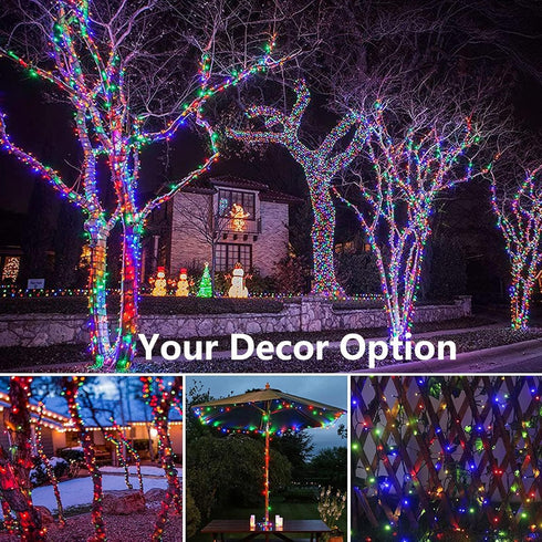 2 Pack 144 400 8 Joomer Solar Christmas Lights, Total FT LED Modes Waterproof Solar String Lights Outdoor Auto ON/Off